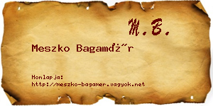 Meszko Bagamér névjegykártya